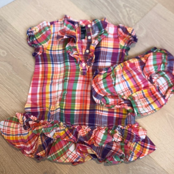 Ralph Lauren linen dress with matching bloomers - Picture 4 of 5